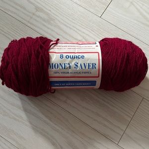 1 skein Burgundy Acrylic yarn